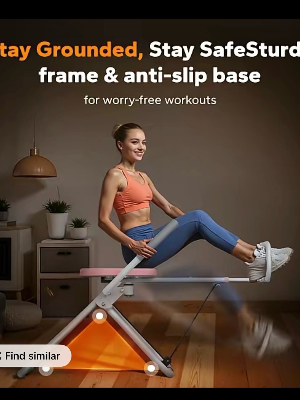 Foldable Pink Abdominal Exercise Machine - Picture 9 of 11